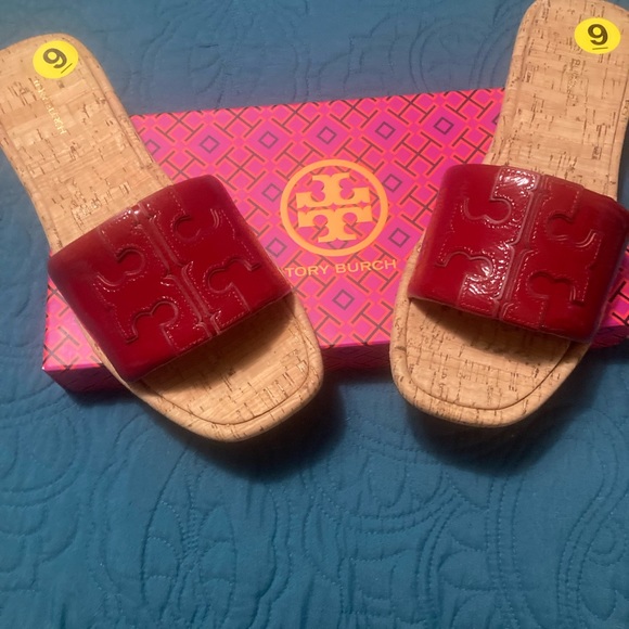 Tory Burch Shoes - Tory Burch Red Cork Sandals